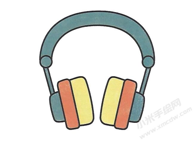 簡筆畫耳機畫法步驟圖示04.jpg