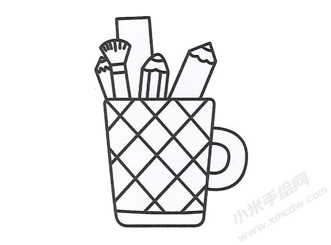 筆筒簡筆畫繪制步驟圖示03.jpg
