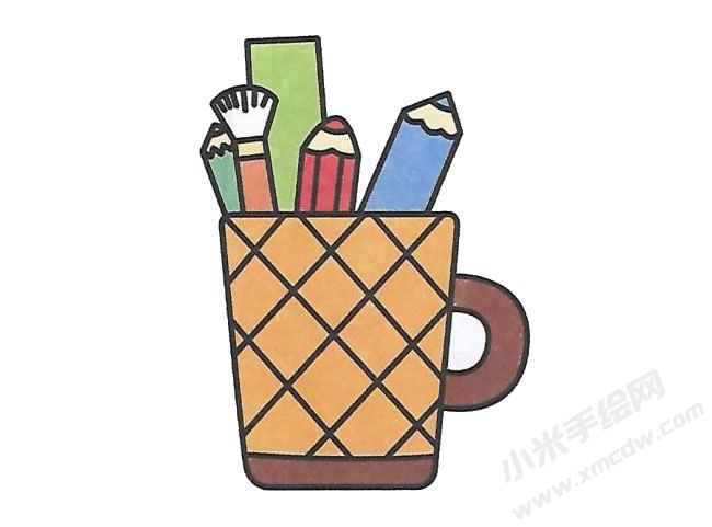 筆筒簡筆畫繪制步驟圖示04.jpg