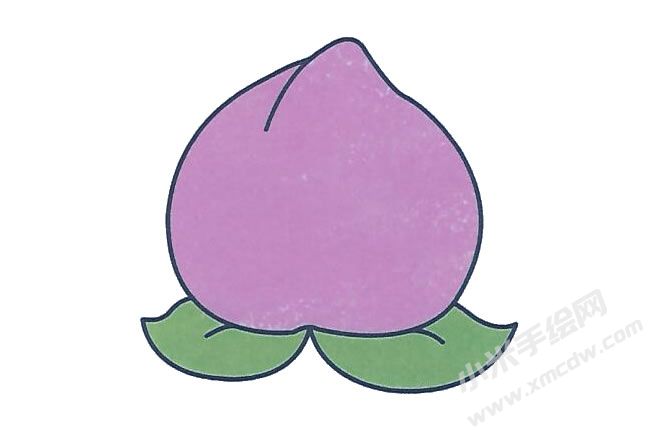簡(jiǎn)筆畫桃子手繪步驟圖示04.jpg