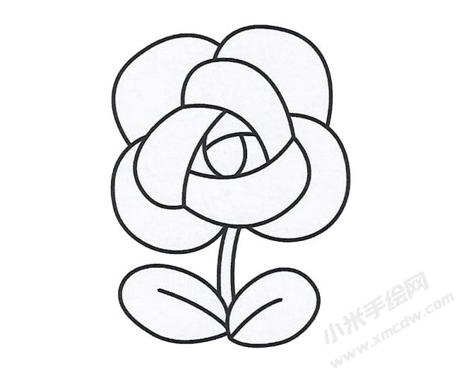 簡筆畫玫瑰花畫法步驟圖示03.jpg