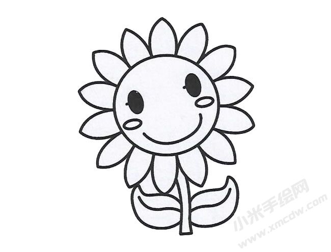 簡(jiǎn)筆畫(huà)向日葵手繪步驟圖示03.jpg
