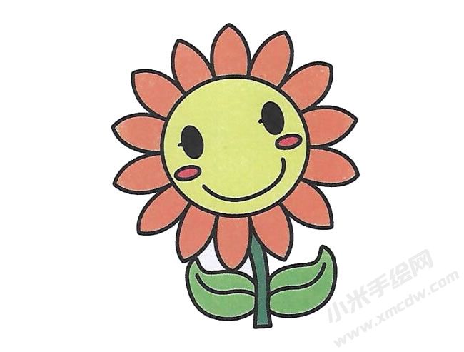 簡(jiǎn)筆畫(huà)向日葵手繪步驟圖示04.jpg