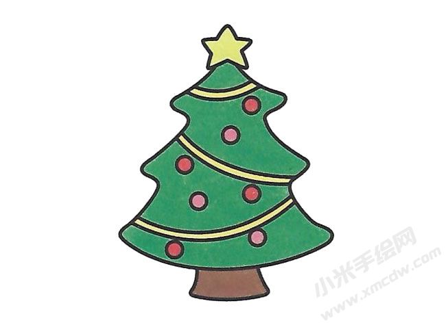 簡筆畫圣誕樹畫法步驟圖示04.jpg