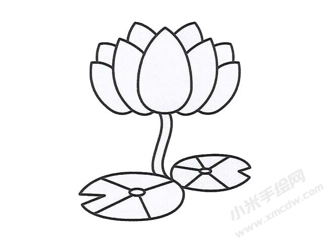 簡筆畫荷花畫法步驟圖示03.jpg