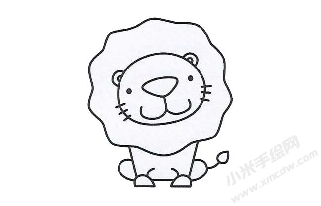 獅子簡(jiǎn)筆畫分步繪制圖示05.jpg