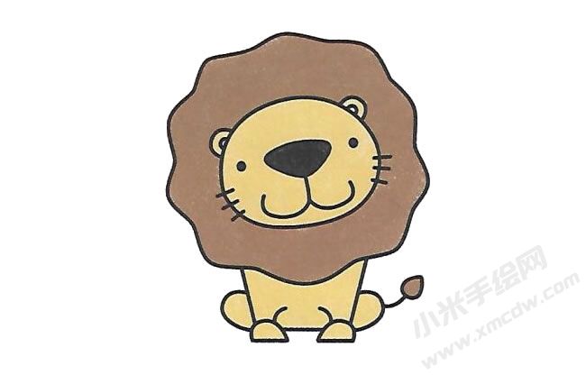 獅子簡(jiǎn)筆畫分步繪制圖示06.jpg