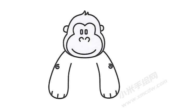 簡(jiǎn)筆畫猩猩畫法步驟圖示04.jpg