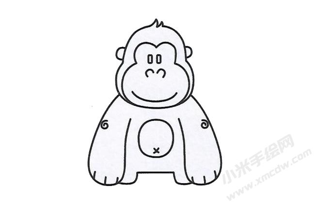 簡(jiǎn)筆畫猩猩畫法步驟圖示05.jpg