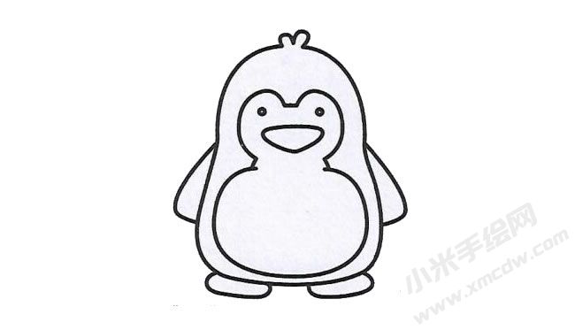 簡筆畫企鵝畫法步驟圖示05.jpg