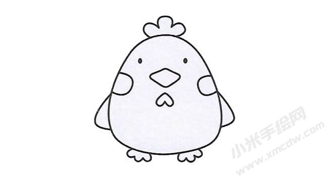 簡(jiǎn)筆畫小雞畫法步驟圖示05.jpg