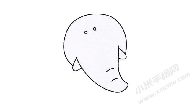 簡筆畫大象畫法步驟圖示03.jpg
