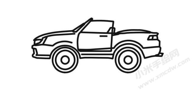敞篷車簡(jiǎn)筆畫分步繪制圖示06.jpg