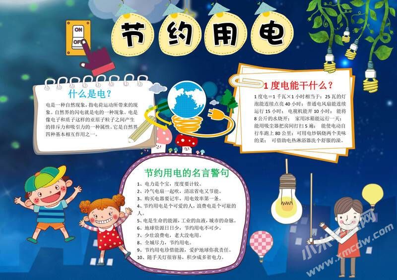 節(jié)約用電手抄報內(nèi)容模板彩色有字（第二版）.jpg