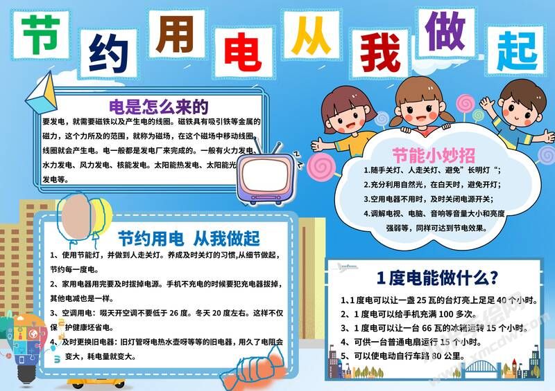 節(jié)約用電從我做起小報(bào)模板彩色有字.jpg