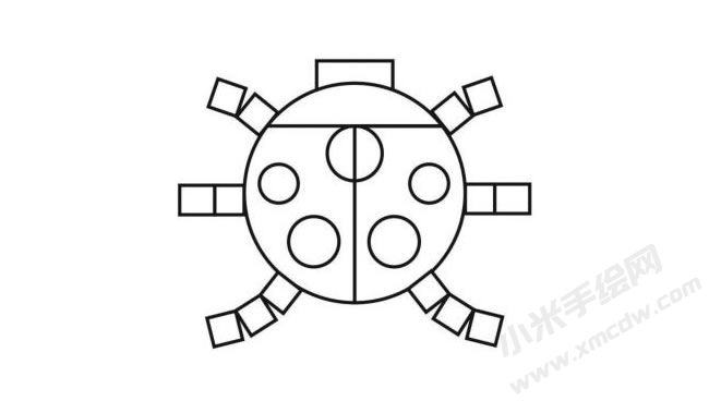 簡(jiǎn)筆畫七星瓢蟲(chóng)用圖形分步繪制圖示05.jpg