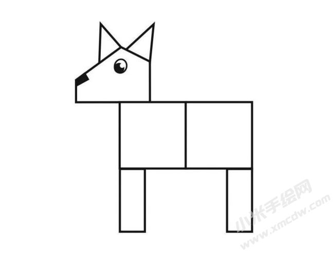 用圖形分步繪制小狗簡(jiǎn)筆畫圖示04.jpg