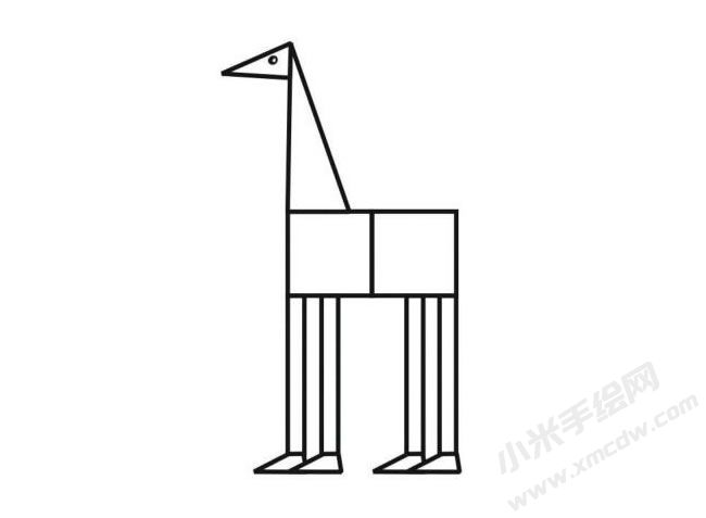 用圖形分步繪制長(zhǎng)頸鹿簡(jiǎn)筆畫(huà)圖示04.jpg