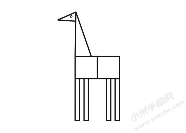 用圖形分步繪制長(zhǎng)頸鹿簡(jiǎn)筆畫(huà)圖示03.jpg