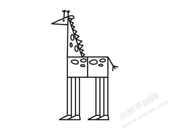 用圖形分步繪制長(zhǎng)頸鹿簡(jiǎn)筆畫(huà)圖示06.jpg