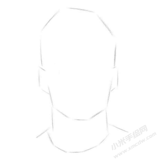 外國(guó)帥哥素描畫法步驟圖示01.jpg