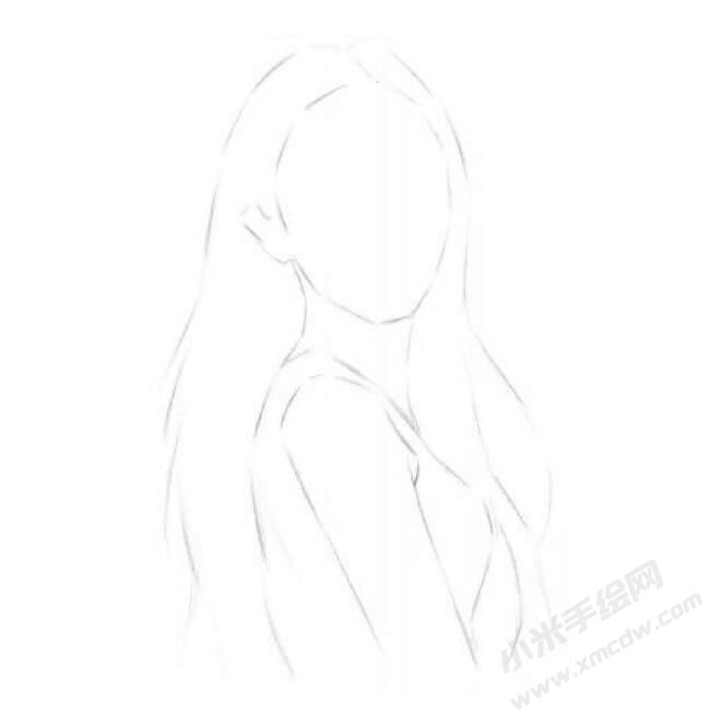 優(yōu)雅的美女素描畫(huà)法步驟圖示01.jpg
