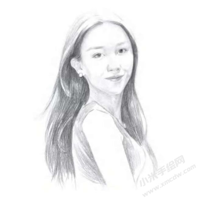 優(yōu)雅的美女素描畫(huà)法步驟圖示04.jpg