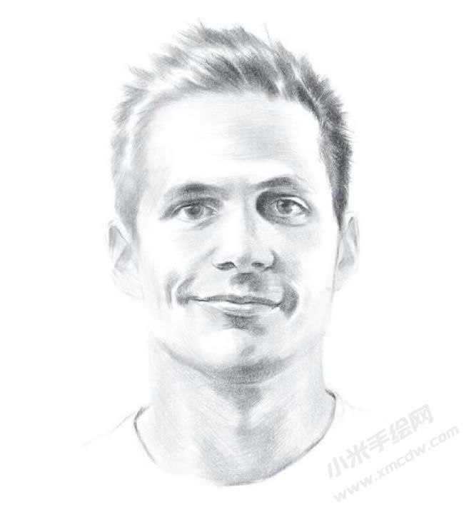 外國(guó)帥哥素描畫法步驟圖示07.jpg