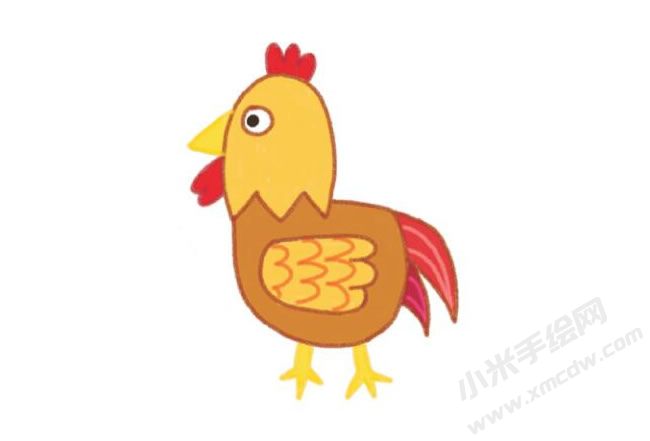 公雞幼兒簡筆畫分步畫法圖示04.jpg