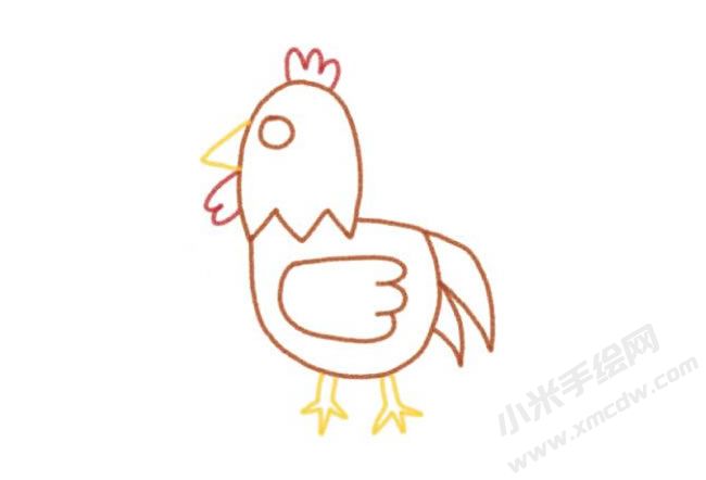 公雞幼兒簡筆畫分步畫法圖示03.jpg