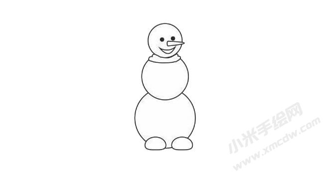 簡筆畫雪人畫法步驟圖示02.jpg