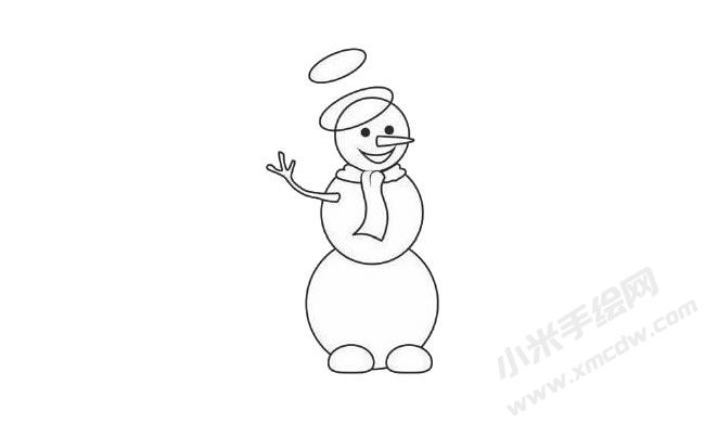 簡筆畫雪人畫法步驟圖示03.jpg