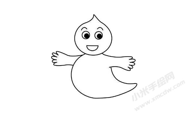 幽靈簡(jiǎn)筆畫分步繪制圖示05.jpg