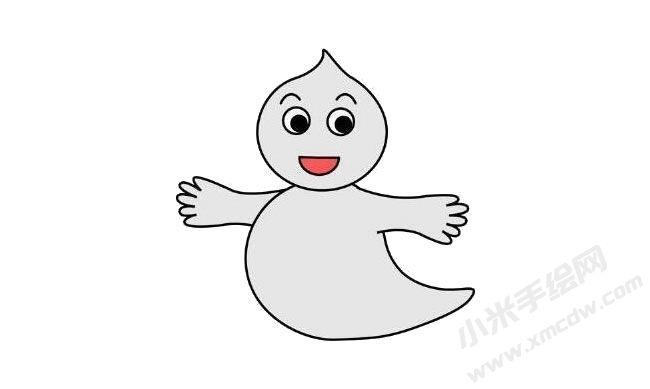 幽靈簡(jiǎn)筆畫分步繪制圖示06.jpg