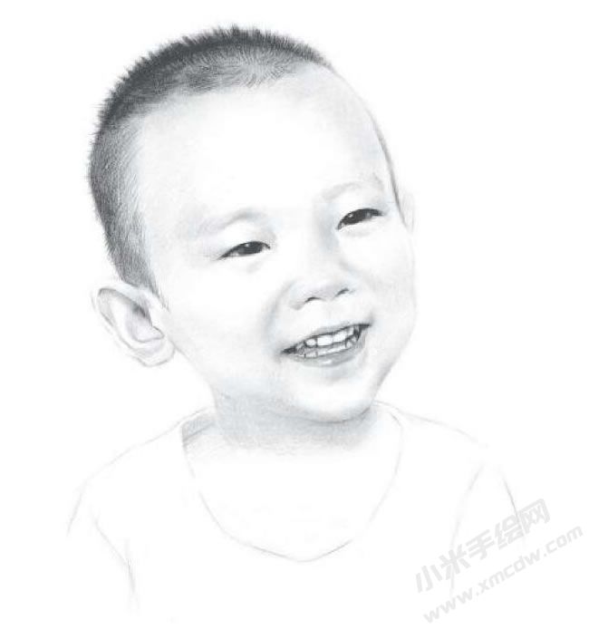 快樂的小男孩素描畫法步驟圖示05.jpg