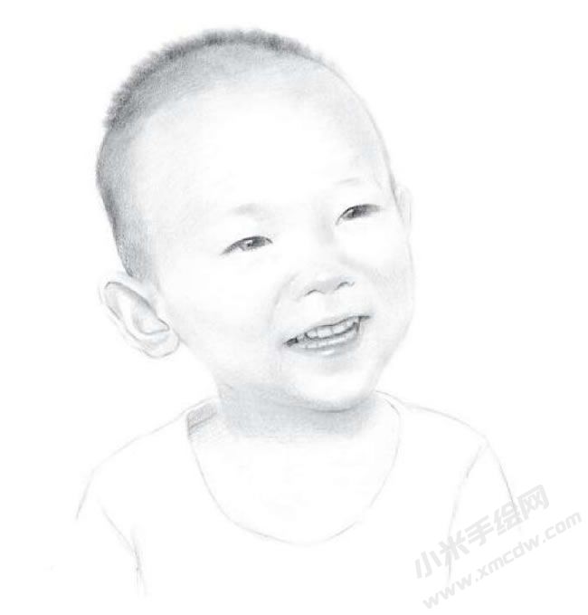 快樂的小男孩素描畫法步驟圖示04.jpg