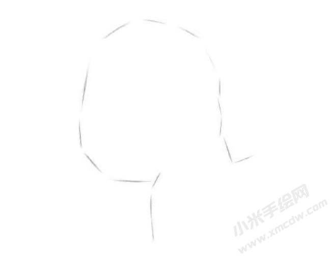 短發(fā)清純女生素描畫法步驟圖示01.jpg
