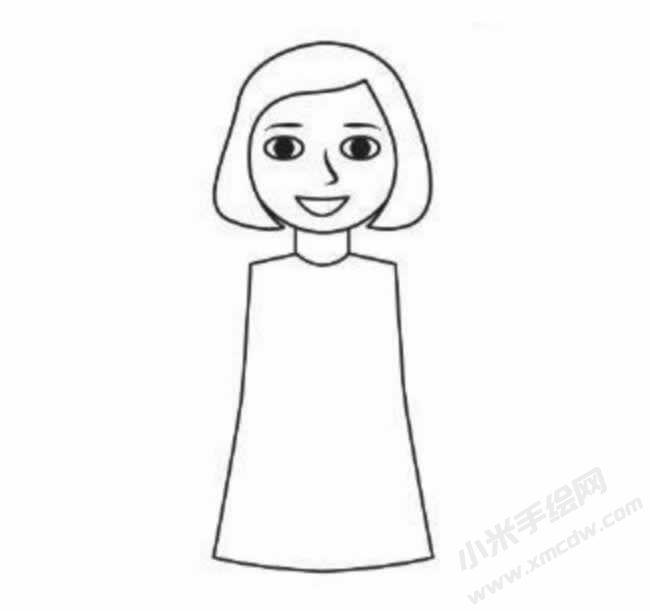 女廚師幼兒簡(jiǎn)筆畫分步畫法圖示02.jpg