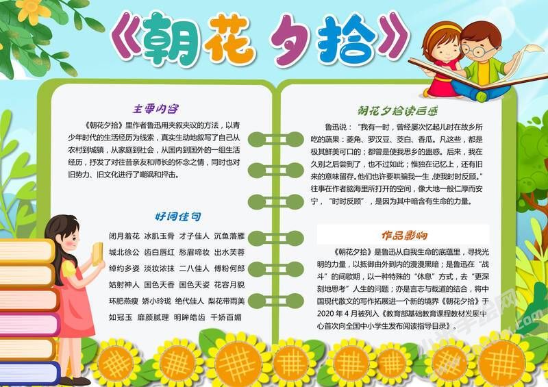 朝花夕拾讀書小報(bào)模板有字版.jpg