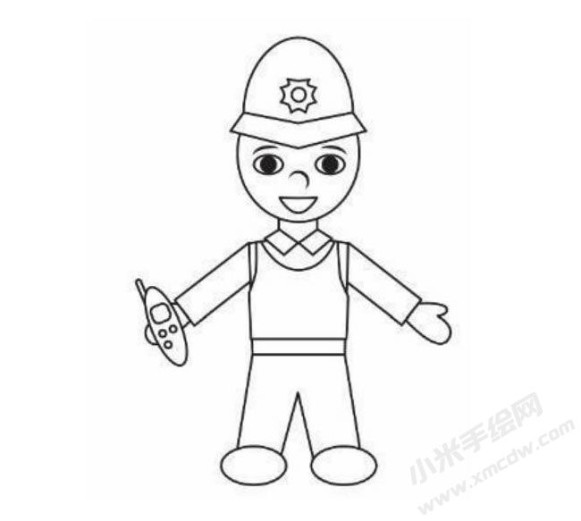 警察簡(jiǎn)筆畫分步繪制圖示04.jpg