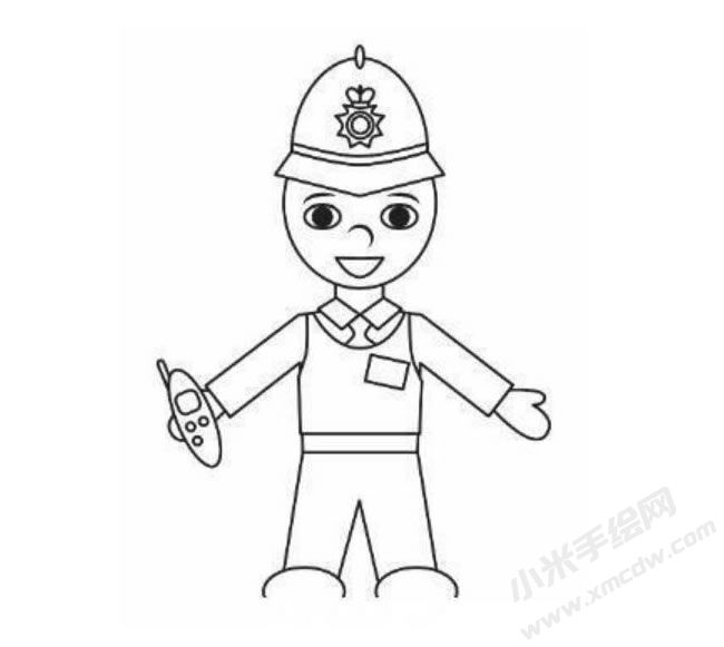 警察簡(jiǎn)筆畫分步繪制圖示05.jpg