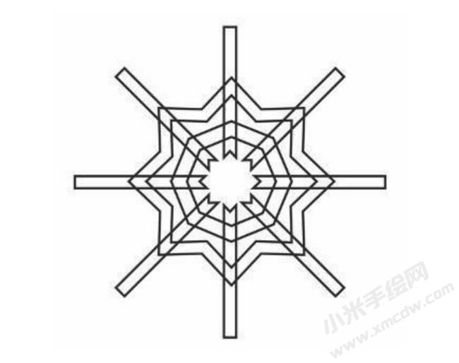 雪花幼兒簡(jiǎn)筆畫分步繪制圖示03.jpg