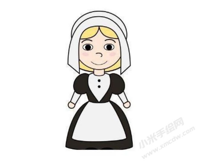 朝圣女孩簡(jiǎn)筆畫(huà)分步繪制圖示06.jpg