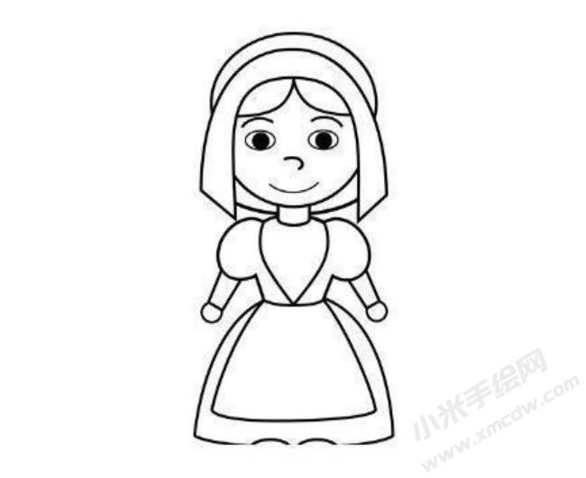 朝圣女孩簡(jiǎn)筆畫(huà)分步繪制圖示05.jpg