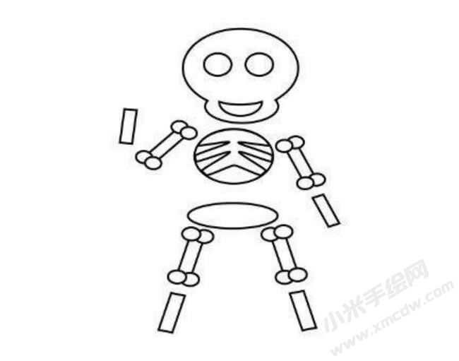 一具骷髏簡筆畫分步繪制圖示03.jpg