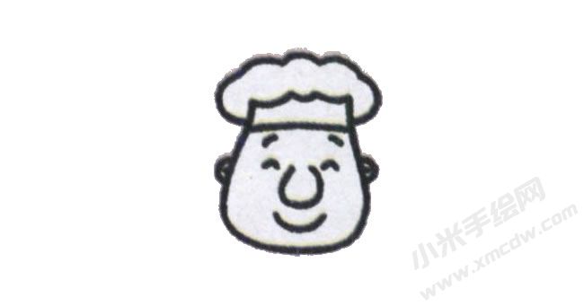 簡(jiǎn)筆畫廚師分步畫法圖示02.jpg
