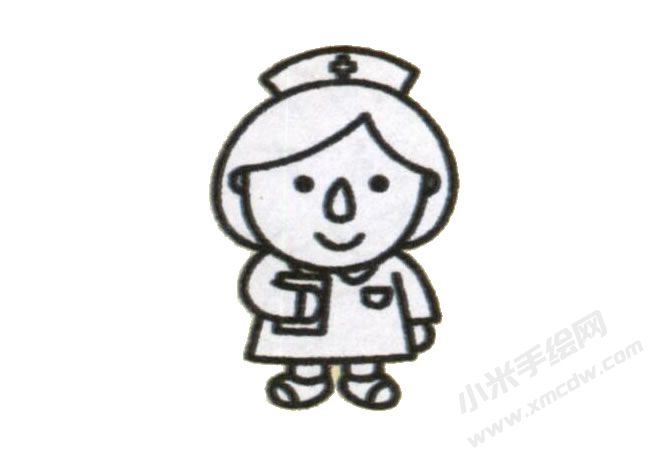 護(hù)士簡筆畫繪制步驟圖示05.jpg