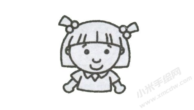 簡筆畫女孩畫法步驟圖示03.jpg