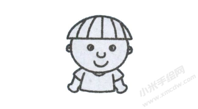 簡筆畫男孩畫法步驟圖示03.jpg