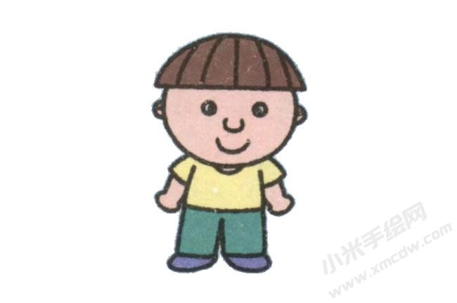 簡筆畫男孩畫法步驟圖示06.jpg